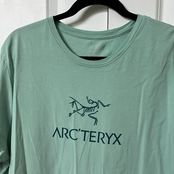 Arc'teryx Arc'word T-shirt Mens XL Turquoise Center Logo Gorpcore Arcteryx - Picture 2 of 7